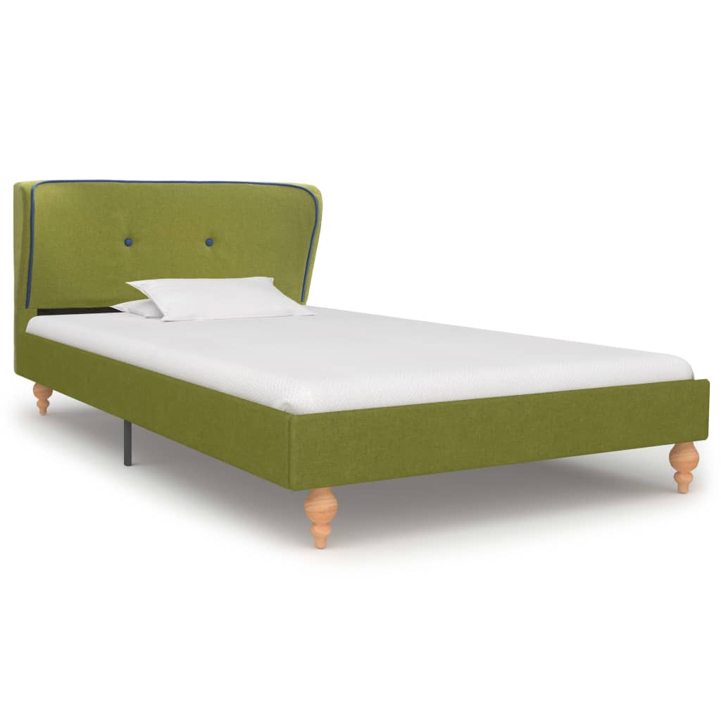 

vidaXL Bed met matras stof groen 90x200 cm