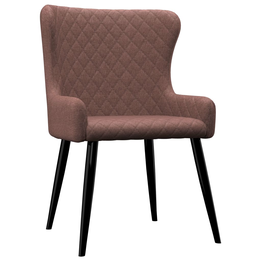 

vidaXL Eetkamerstoelen 2 st stof bruin