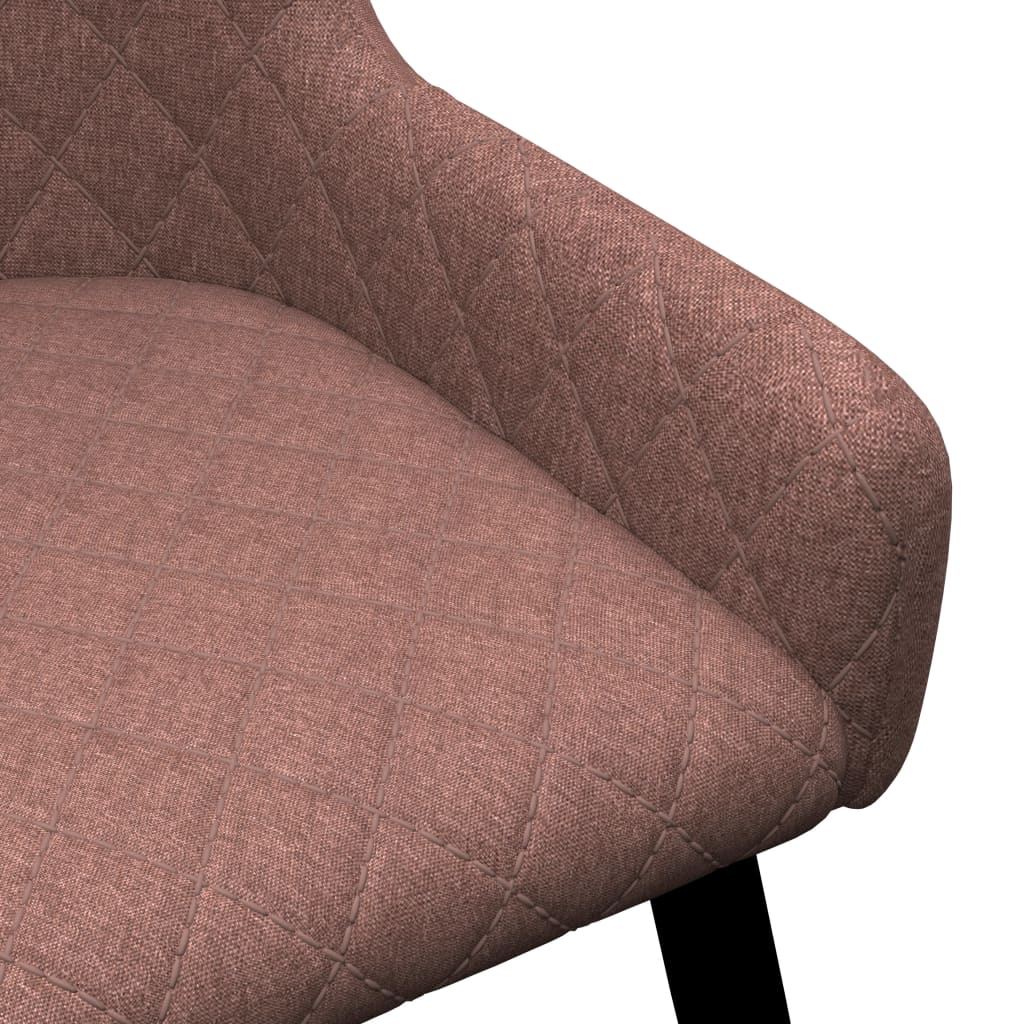 Трапезни столове, 2 бр, кафяви, текстил