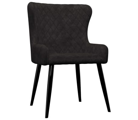 vidaXL Dining Chairs 2 pcs Black Velvet