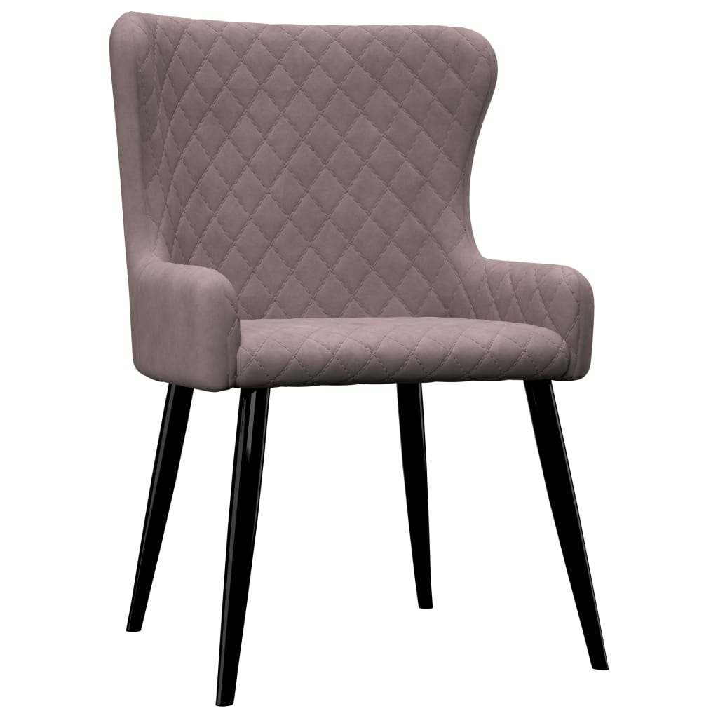 vidaXL Jedálenské stoličky 2 ks, ružové, zamat