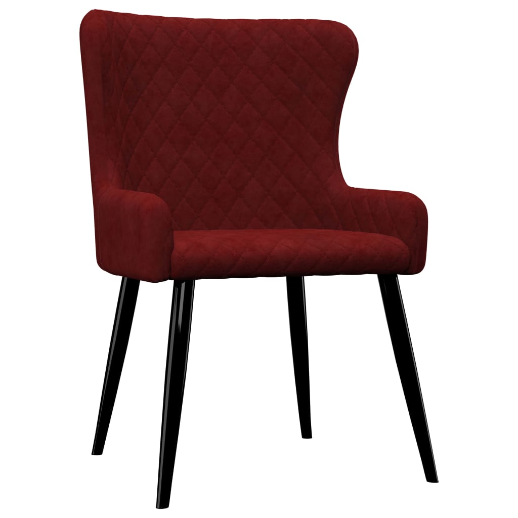 vidaXL Eetkamerstoelen 2 st fluweel rood