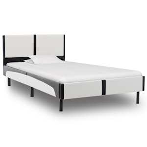 vidaXL Lit et matelas mousse &agrave; m&eacute;moire de forme Similicuir 90x200 cm