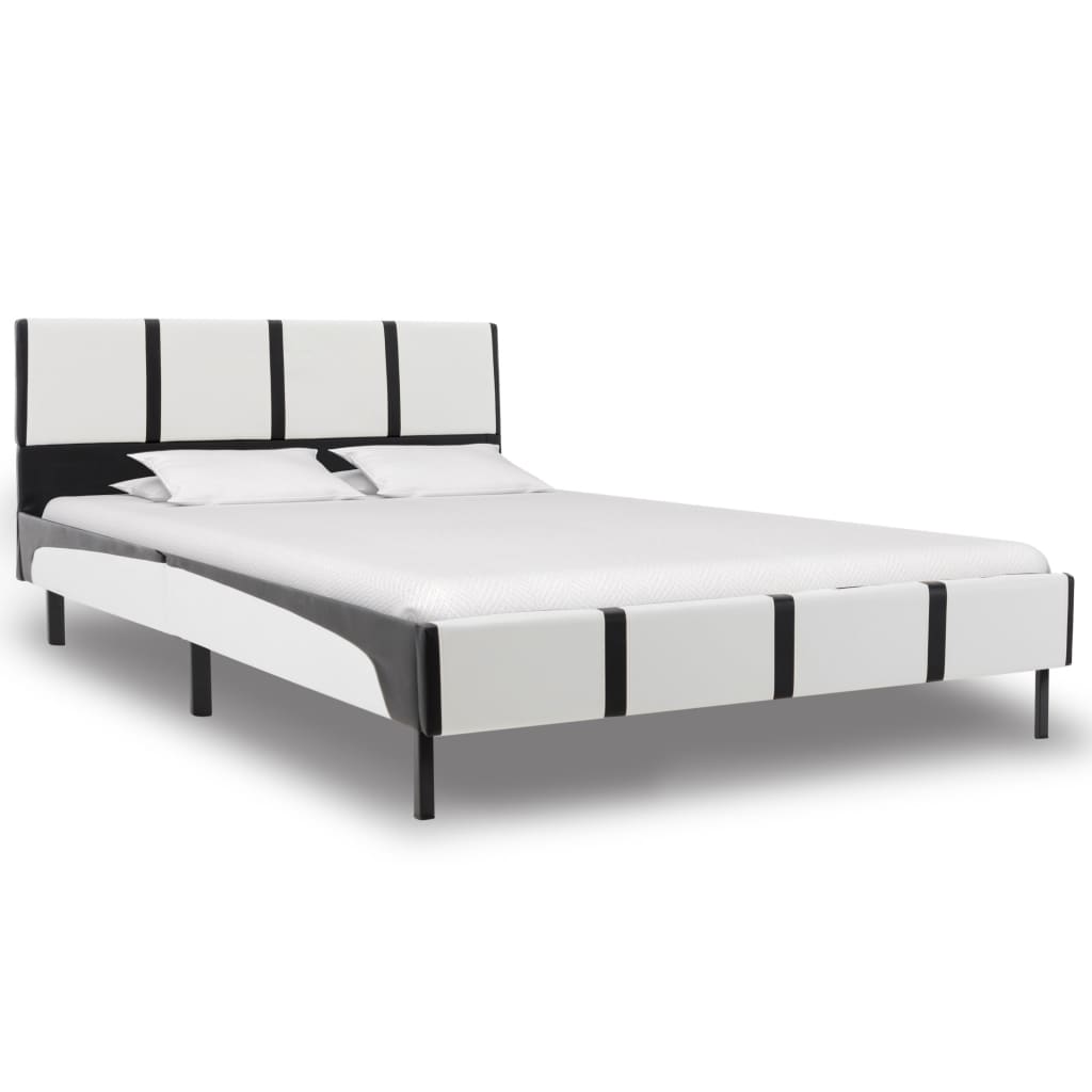 

vidaXL Bed met traagschuim matras kunstleer 140x200 cm