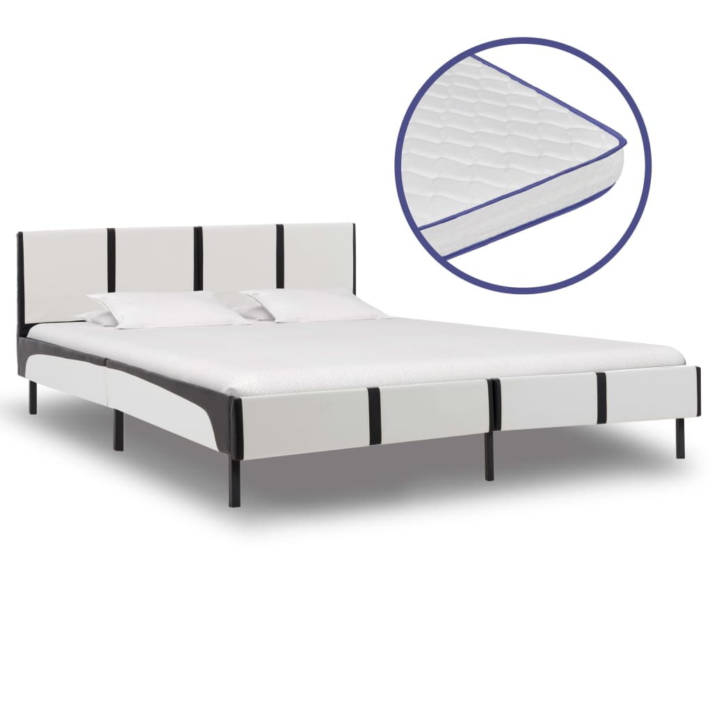 vidaXL Bed met traagschuim matras kunstleer 180×200 cm