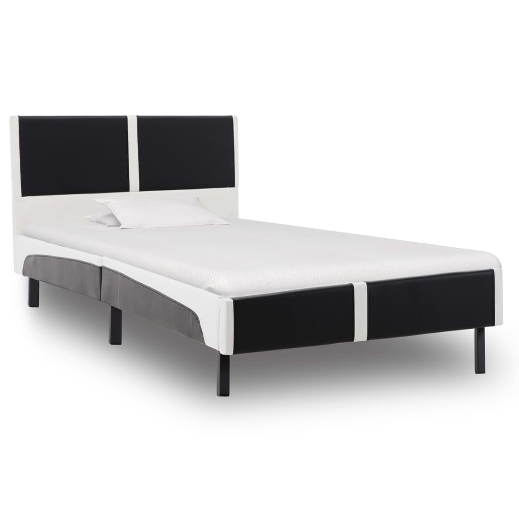 

vidaXL Bed met traagschuim matras kunstleer 90x200 cm