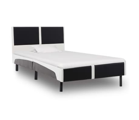 vidaXL seng med madras i memoryskum kunstlæder 90 x 200 cm