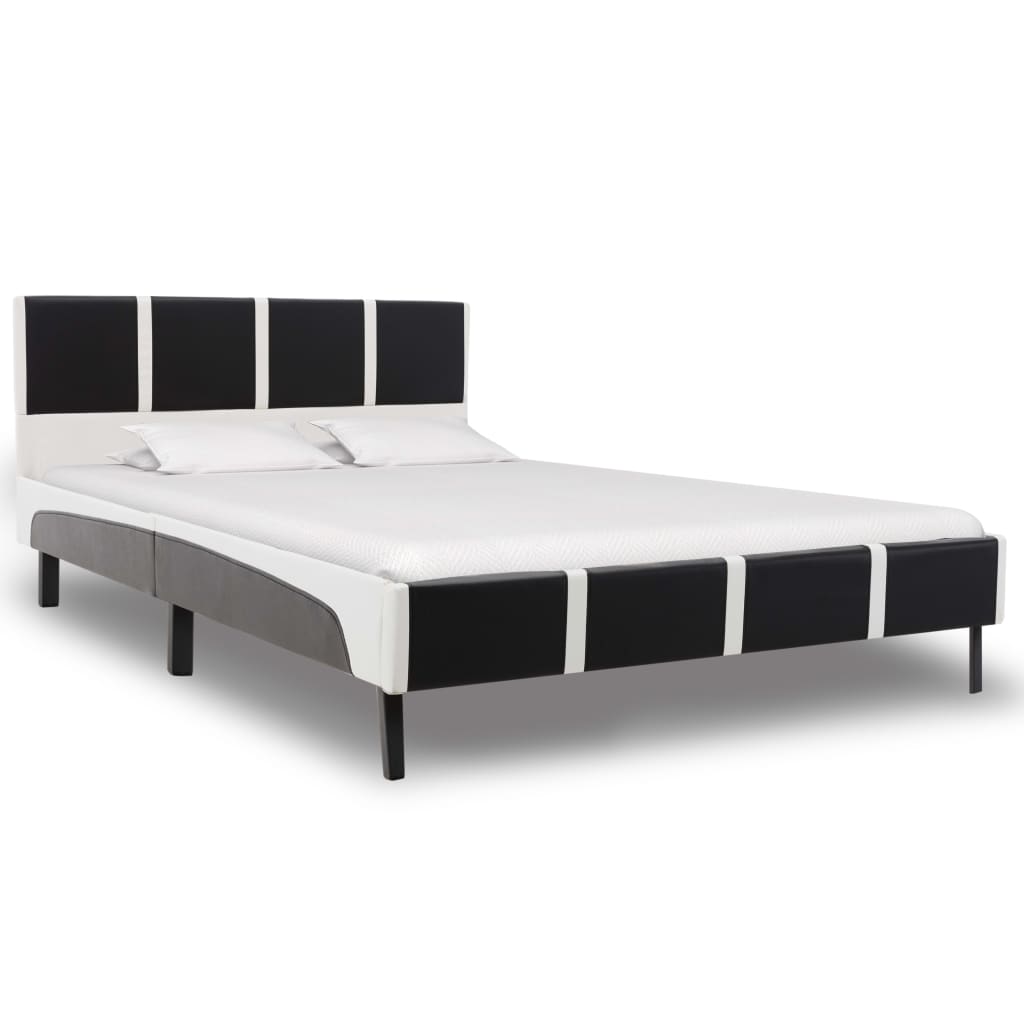 

vidaXL Bed met traagschuim matras kunstleer 120x200 cm