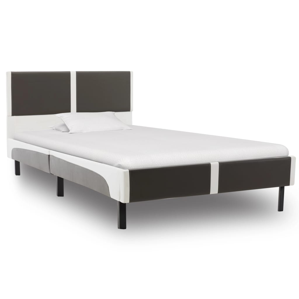 vidaXL Bed met traagschuim matras kunstleer 90x200 cm