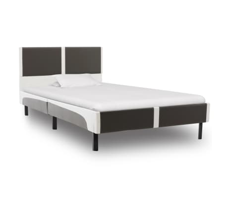 vidaXL Lit et matelas mousse à mémoire de forme Similicuir 90x200 cm