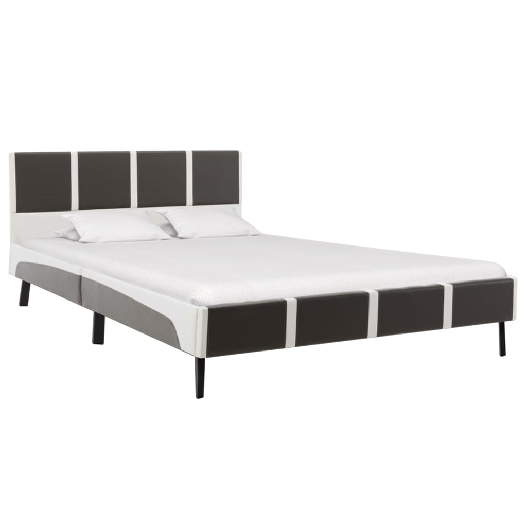 

vidaXL Bed met traagschuim matras kunstleer 120x200 cm