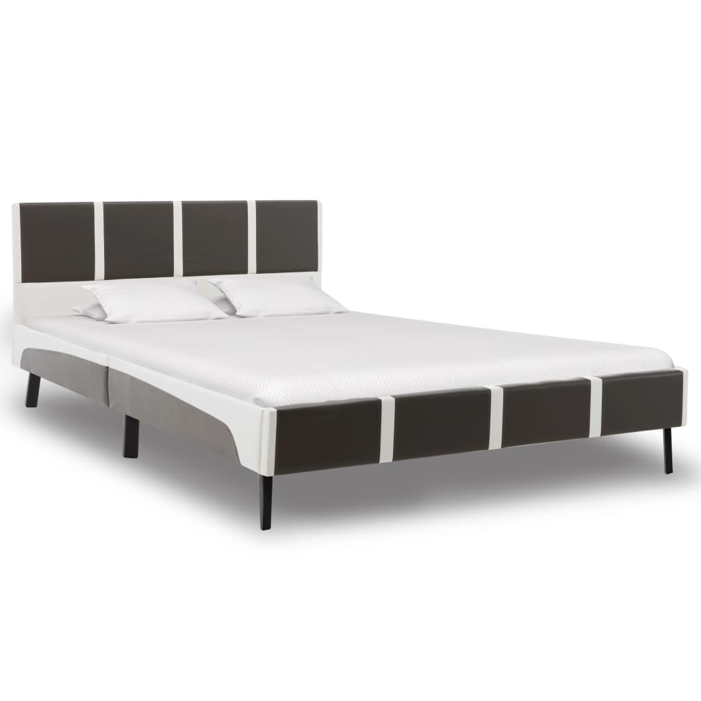 vidaXL seng med madras i memoryskum kunstlæder 140 x 200 cm