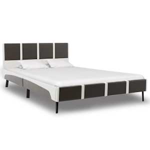 vidaXL Lova su čiužiniu Memory, 140x200cm, dirbtinė oda