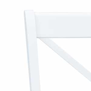 Jedilni stoli 6 kosov beli in naravni trdni kavčukovec - slika 5