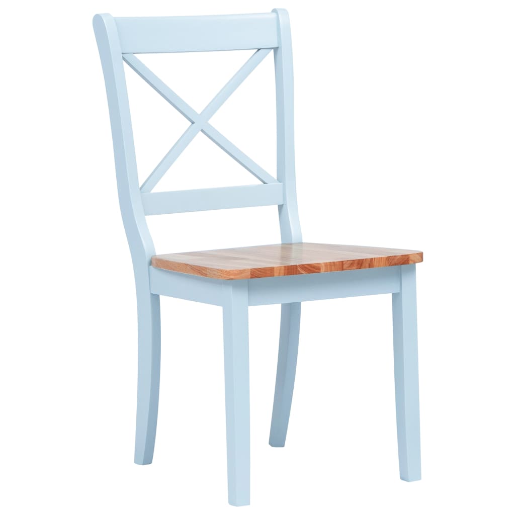 

vidaXL Eetkamerstoelen 6 st massief rubberwood grijs lichthoutkleurig