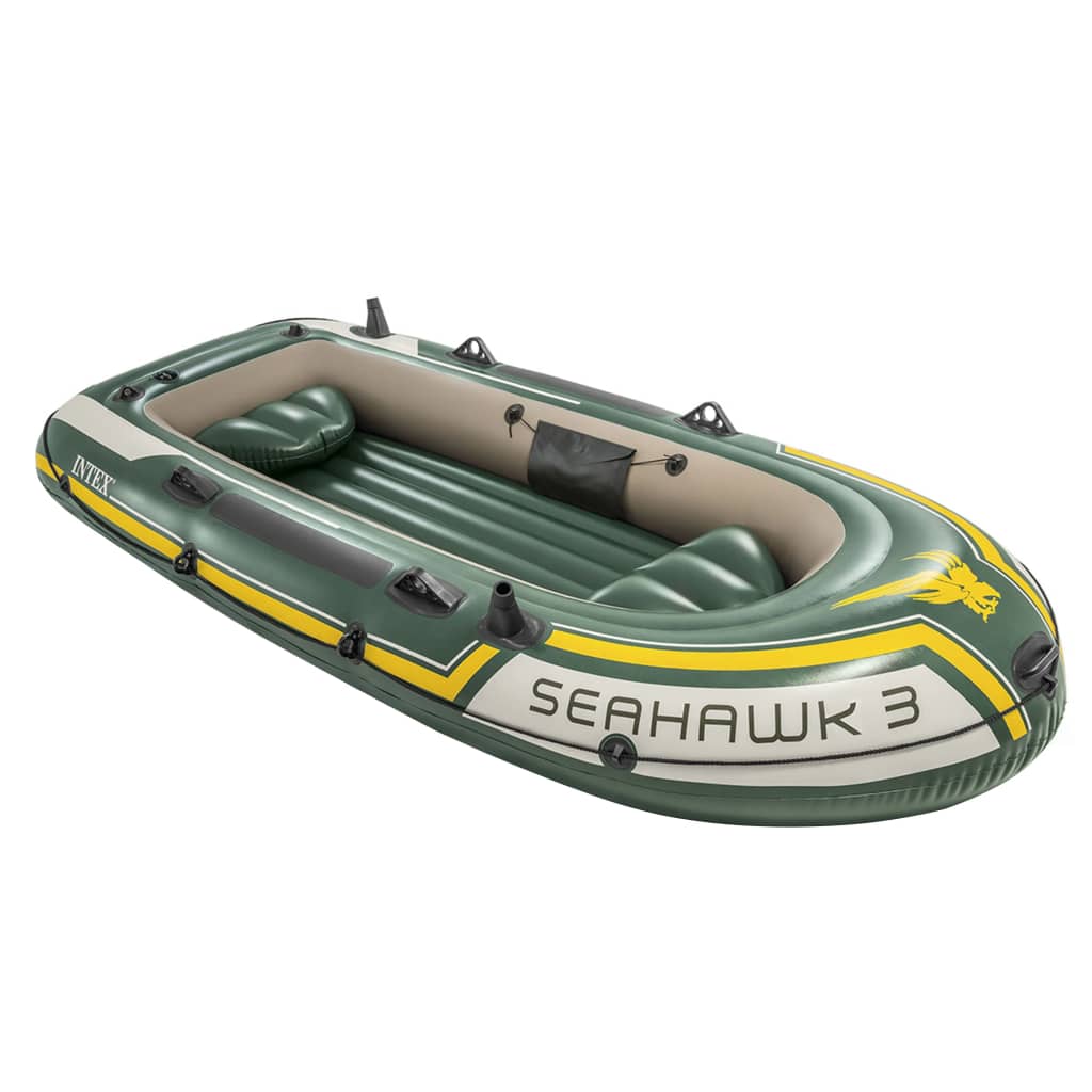 INTEX Opblaasbootset Seahawk 3 met trolling motor en beugel