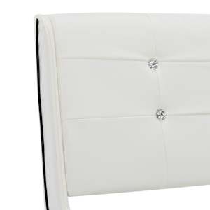 Postel s matrací bílá umělá kůže 90 x 200 cm - obrázek 6