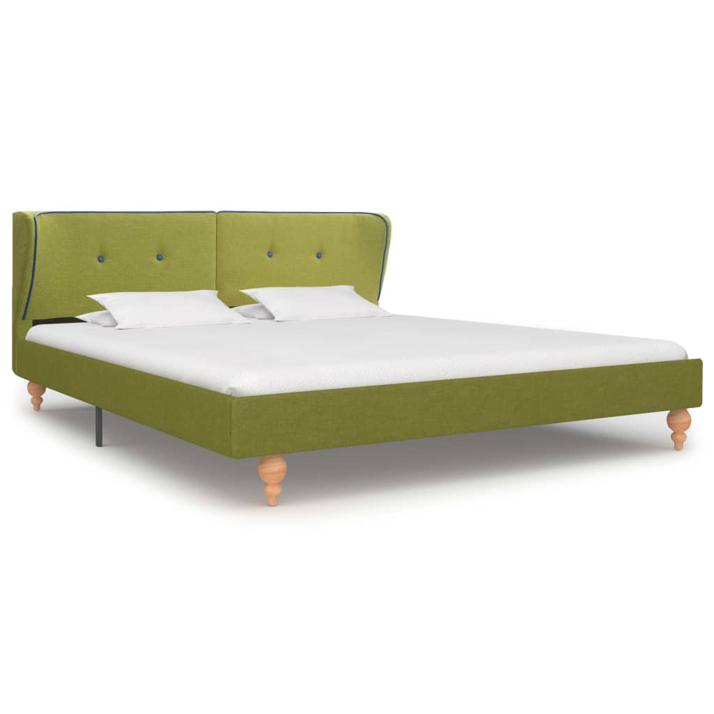 

vidaXL Bed met matras stof groen 160x200 cm