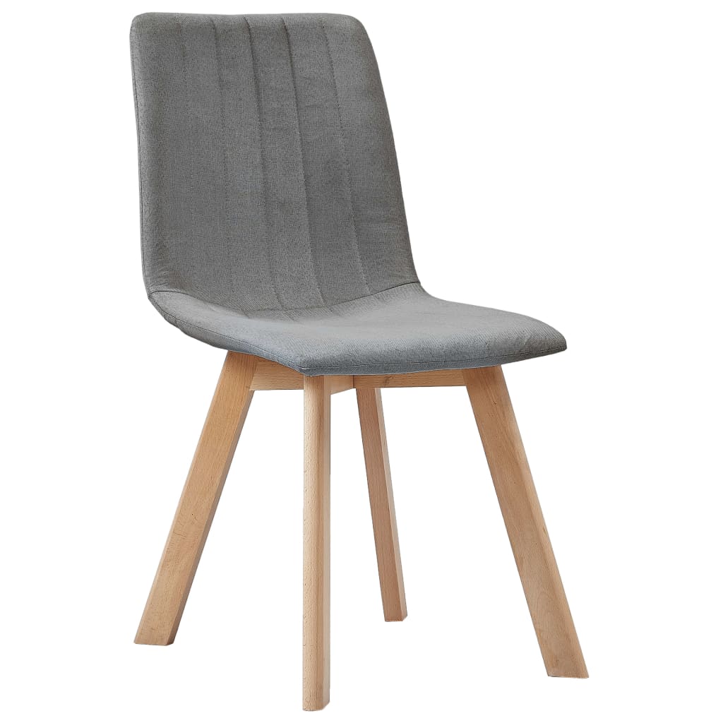 

vidaXL Eetkamerstoelen 4 st stof lichtgrijs
