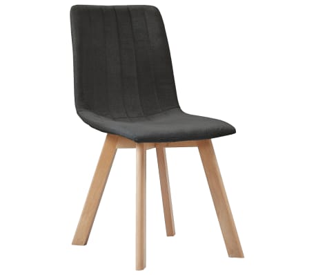 vidaXL Krzesła stołowe, 4 szt., ciemnoszare, tapicerowane tkaniną