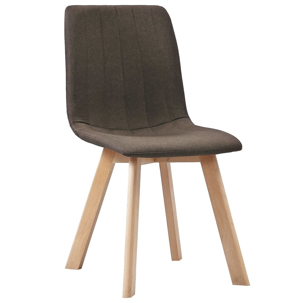 

vidaXL Eetkamerstoelen 2 st stof bruin