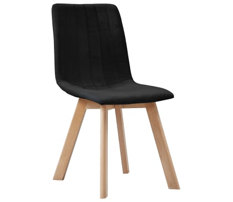 vidaXL Eetkamerstoelen 2 st stof zwart