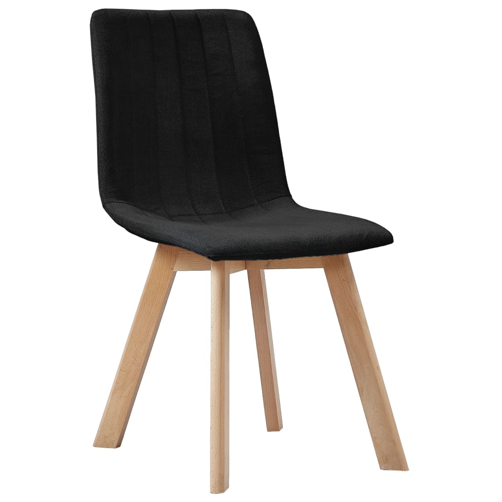 

vidaXL Eetkamerstoelen 4 st stof zwart