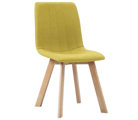 vidaXL Obrotowe krzesła stołowe, 4 szt., żółte, obite tkaniną