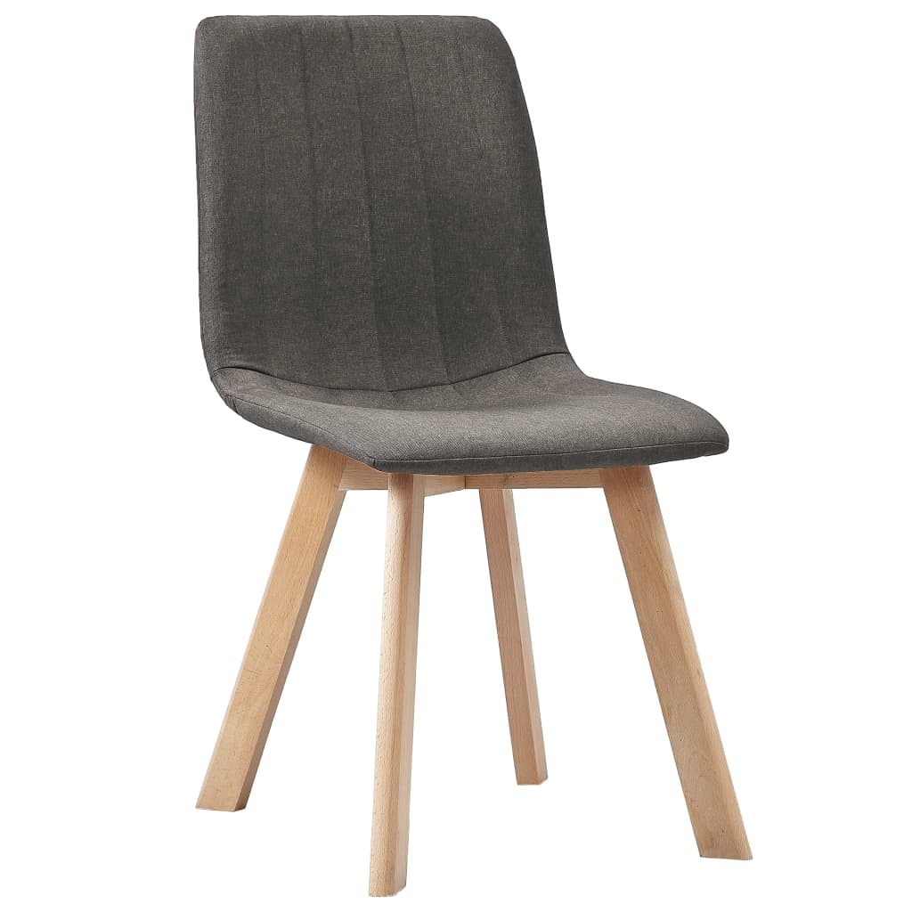 vidaXL Eetkamerstoelen 4 st draaibaar stof taupe