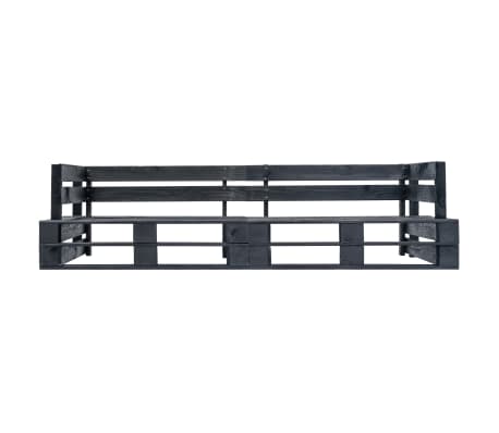 vidaXL Pallet Bench | Black | Impregnated Pinewood | 2-Seater | Durable