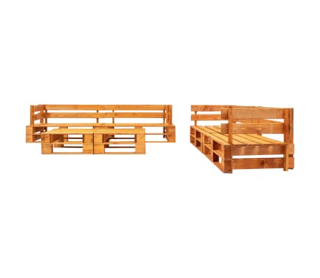 vidaXL 6-tlg. Garten-Lounge-Set aus Paletten Holz Honigbraun