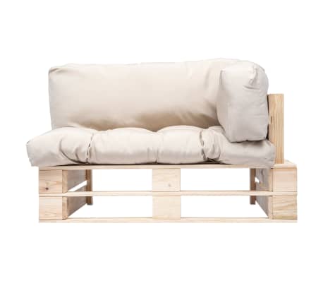vidaXL Vrtna sofa od paleta od borovine s jastucima boje pijeska