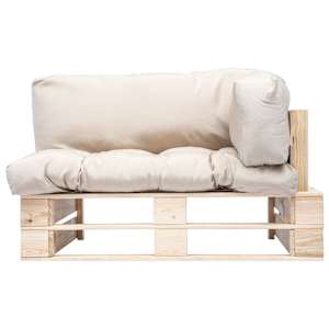 vidaXL Vrtna sofa od paleta od borovine s jastucima boje pijeska