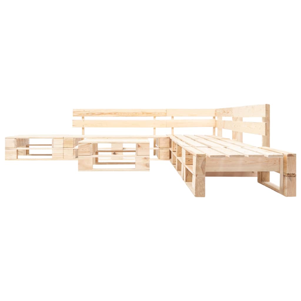 

vidaXL 6-delige Loungeset pallet hout naturel