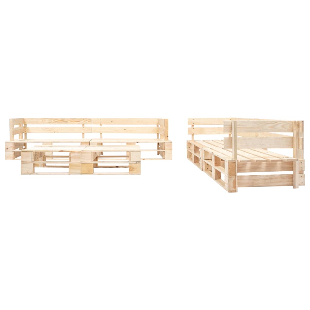 

vidaXL 6-delige Loungeset pallet hout naturel