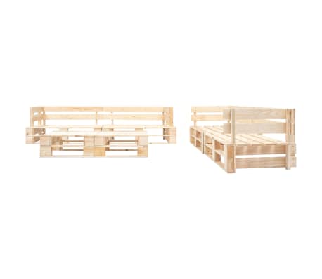 vidaXL Salon de jardin palette 6 pcs bois Couleur naturelle de bois