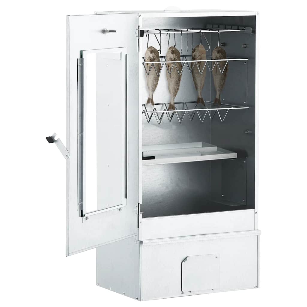 vidaXL BBQ-uunisavustin ja 1 kg puulastuja 44,5 x 29 x 83 cm