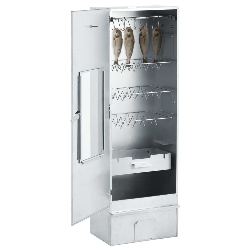 Fumoir De Four à BBQ Avec 1 Kg De Copeaux De Bois 44,5x29x124cm VidaXL 17 width=274