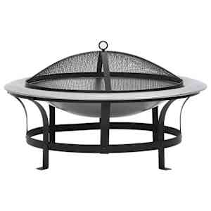 Zunanje ognjišče z žarom nerjaveče jeklo 76 cm