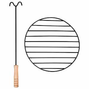 Zahradní přenosné ohniště s grilem nerezová ocel 76 cm - obrázek 10