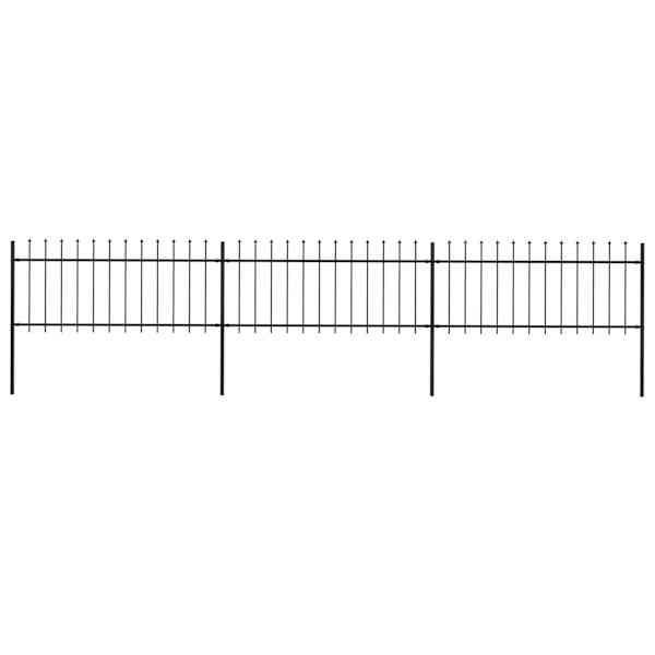 vidaXL aiapiire odaotsaga, terasest, 504 x 80 cm, must