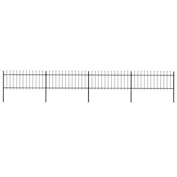 vidaXL aiapiire odaotsaga, terasest, 671 x 80 cm, must