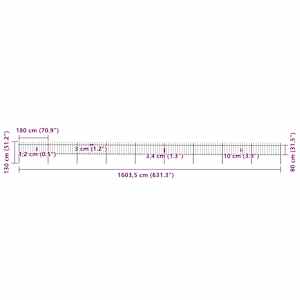 Zahradní plot s kopím nahoře ocelový 1603,5 x 80 cm černý - obrázek 5