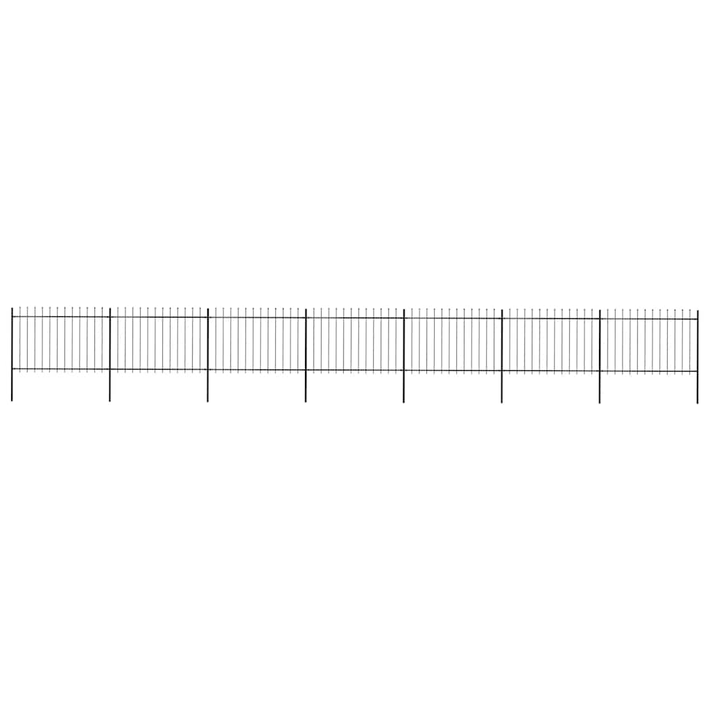 vidaXL Gard de grădină cu vârf tip suliță din oțel 1248x120 cm, negru