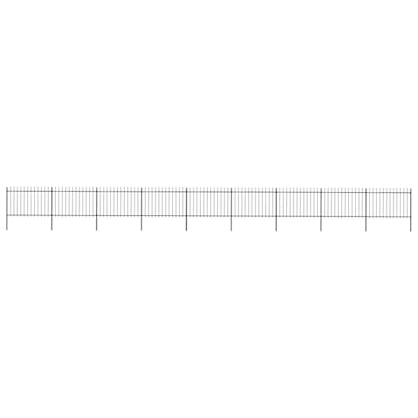 vidaXL aiapiire odaotsaga, terasest, 1506 x 120 cm, must