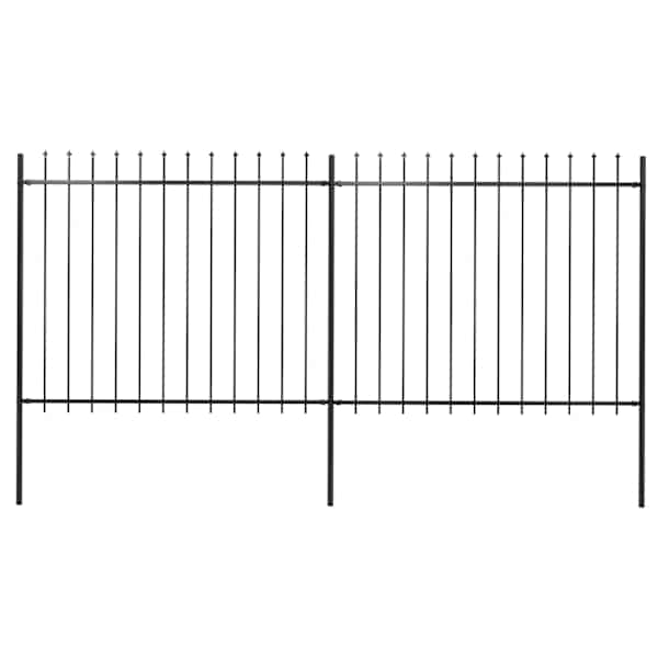 vidaXL aiapiire odaotsaga, terasest, 337 x 150 cm, must