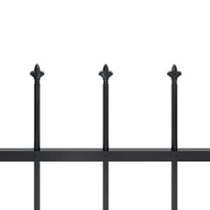 Zahradní plot s kopím nahoře ocelový 892,5 x 150 cm černý - obrázek 4