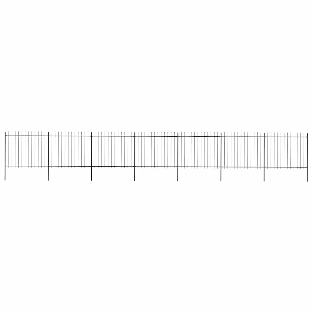vidaXL Gard de grădină cu vârf tip suliță din oțel 1248x150 cm, negru