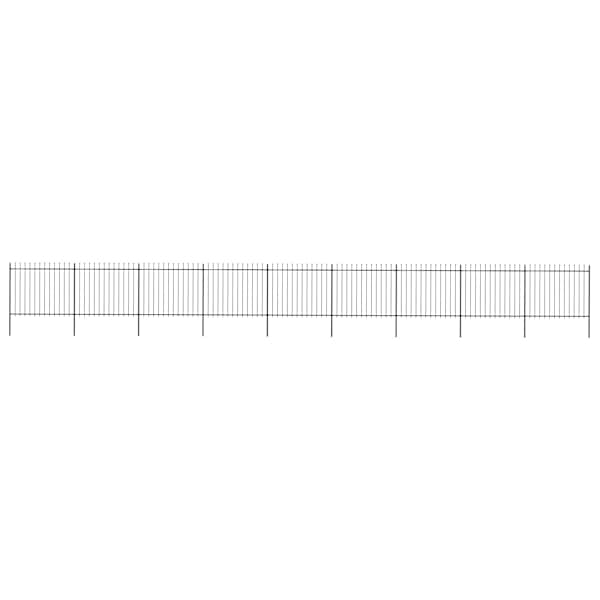 vidaXL aiapiire odaotsaga, terasest, 1506 x 150 cm, must