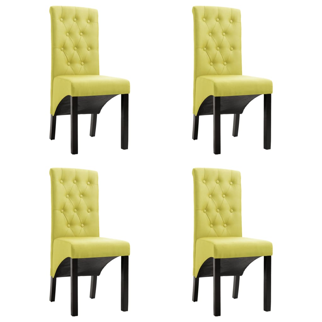 

vidaXL Dining Chairs 4 pcs Green Fabric